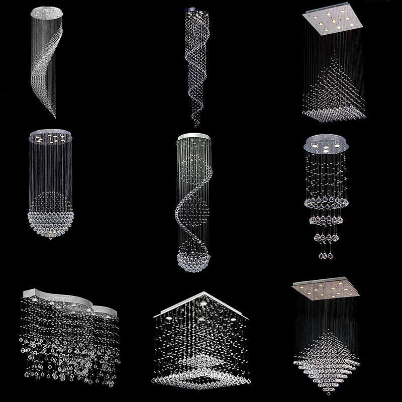 Modern Ceiling Beads Chain Luxury Lighting K9 Crystal Chandelier Contemporary Lighting and Circuitry Design,agi32 Layout 3 Years