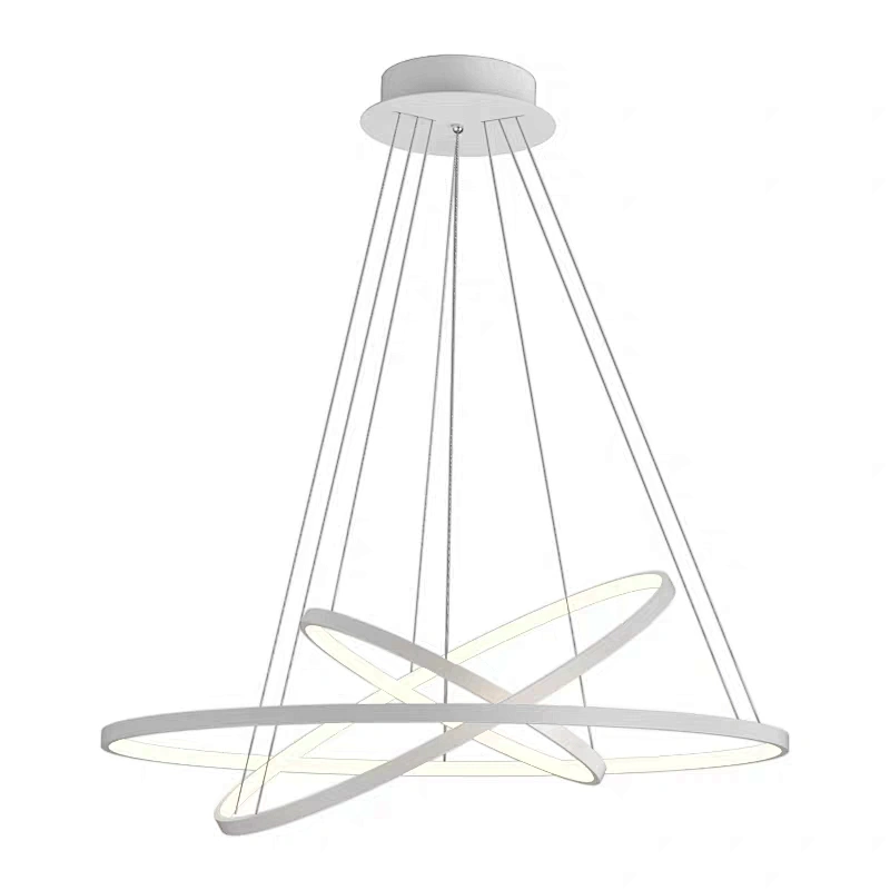 Modern aluminum circular led chandelier for hotel