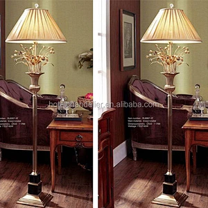 Hotel art vintage wedding decorative  yellow copper floor lamp