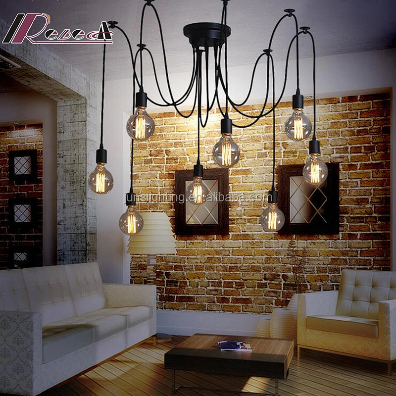 Modern Bulb Spider Shape Chandelier Pendant Lamp for Dining Room