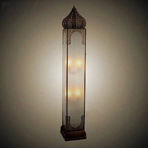 Copper Handmade Works Of Art Moroccan Style Floor Lamp Hollow Carved Bedroom Living Room Decorative Light