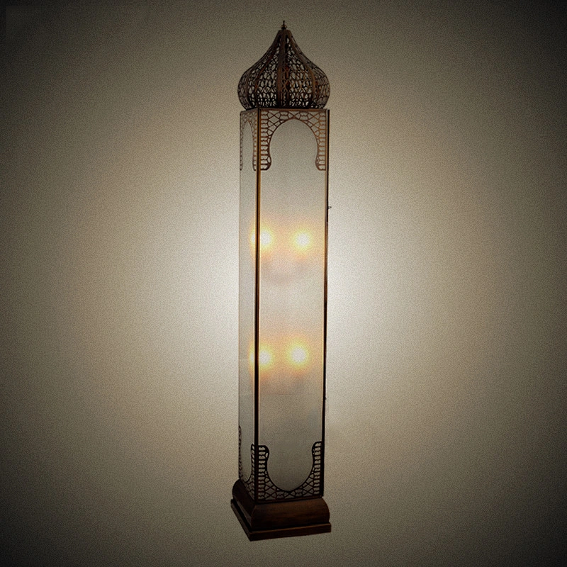 Copper Handmade Works Of Art Moroccan Style Floor Lamp Hollow Carved Bedroom Living Room Decorative Light