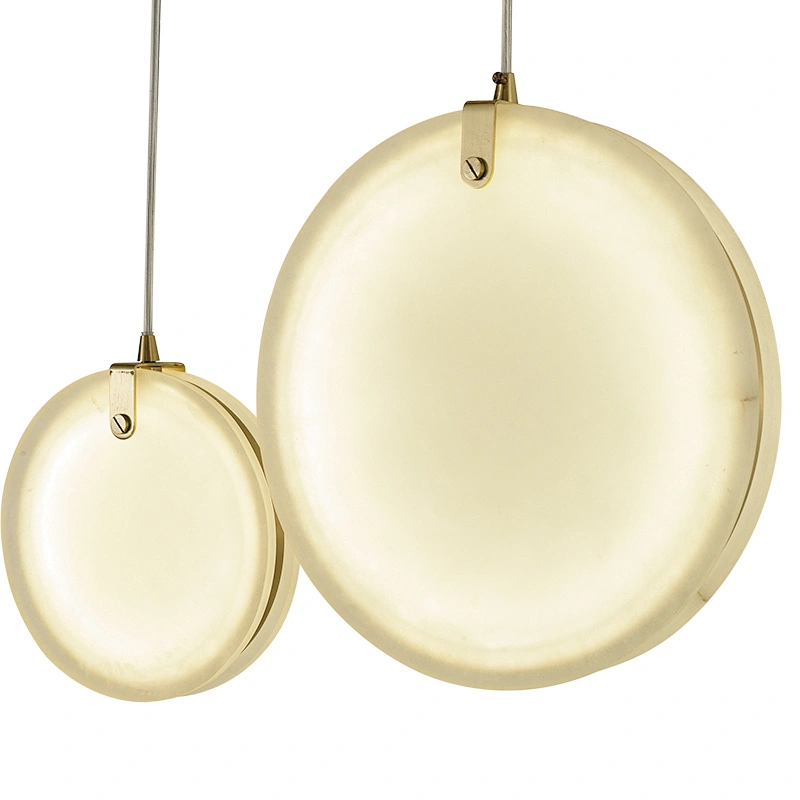 Modern nordic marble stair round ceiling led chandelier
