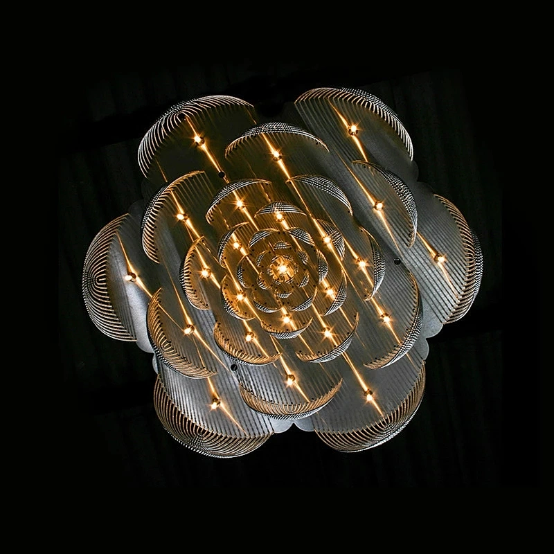 For Living Room Lamp Led Chandeliers Pendant Light Dark Style High Ceiling Vintage Modern LED G9 Rebecca Lighting Hotel 8 Arms