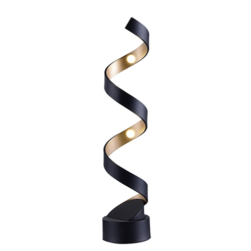 Modern Decoration Spiral Desk Lamp Bed Side Black Gold LED Table Lamp