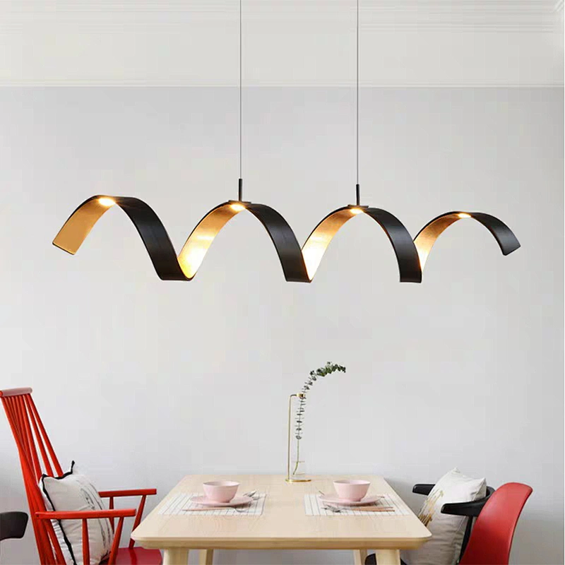 Modern Nordic Design Aluminum Black Led Pendant Lighting Chandeliers Pendant Lights