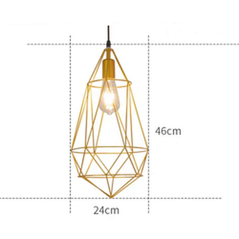 Zhongshan Brass rough design iron cone pendant lamp