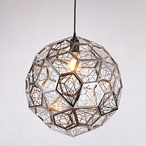 Iron diamond ball metal etching tennis irregular art ball leisure club cafe bar chandelier Moroccan style
