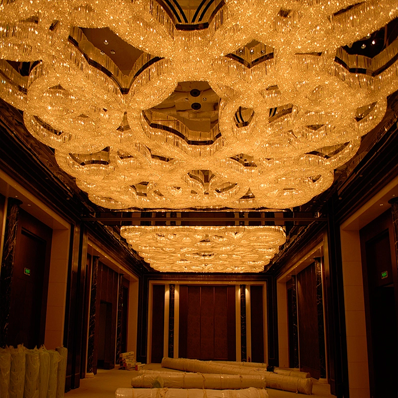 Custom Lighting Large Project Hotel Decoration Crystal Chandelier