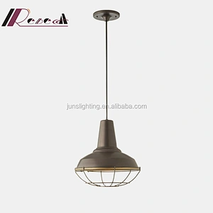 Modern Unique Residential Led Metal Frame Lamp Shade Pendant Light for Dining Room