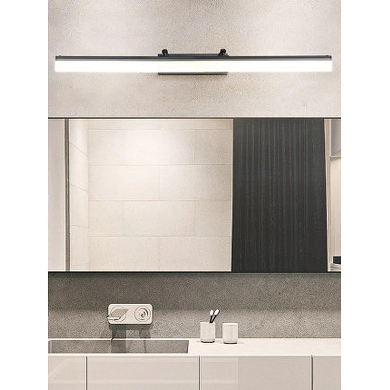 Modern Hotel Bathroom White and Black Acrylic Mirror Wall Light Custom Hotel Decoration Waterproof Aluminum 18W IP44 Wall Lamp