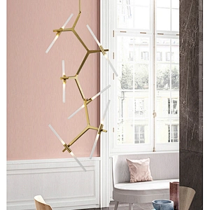 Home Decor Lighting Adjustable LED Pendant Lamp Chandelier Nordic Style Glass Tube Luxury Hanging Decorative Modern European 360