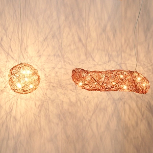 Modern decorative lighting led aluminum wire ball pendant lamp