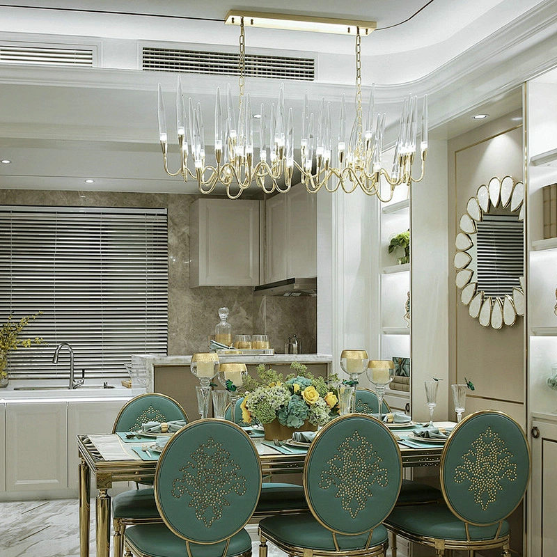 Modern Interior Led  Crystal Glass Chandelier Design For Villa And Hotel Pendant Light