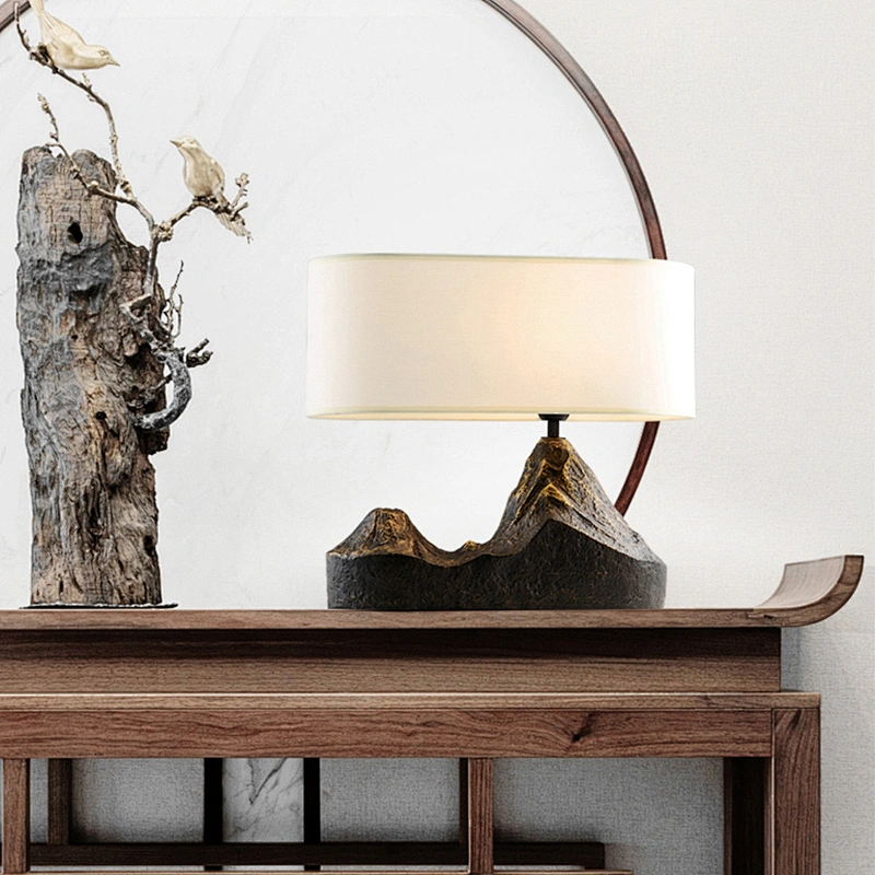 Antique design hotel decor bedside luxury copper brass table lamp for hotel