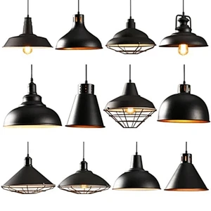 Retro Chandelier Pendant Lights Restaurant Bar Black Lights Design Lighting Hanging Antique Industrial