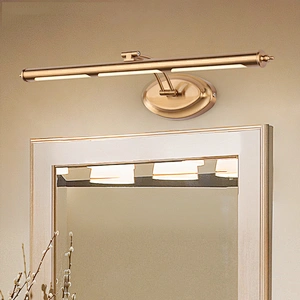 High Quality Classic aluminum Gold Waterpropf  Mirror Wall Light Custom Hotel  Iron LED  9W 12W 16W IP44 Wall Light