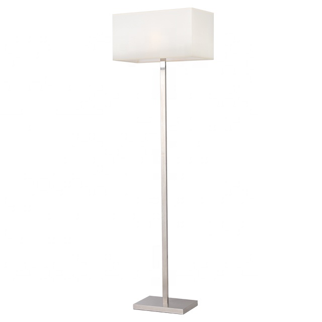 Modern nordic  rectangular fabric shade iron base creative Interior light floor lamp