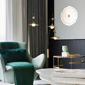 Modern hotel decoration lighting standing tripod floor lamp