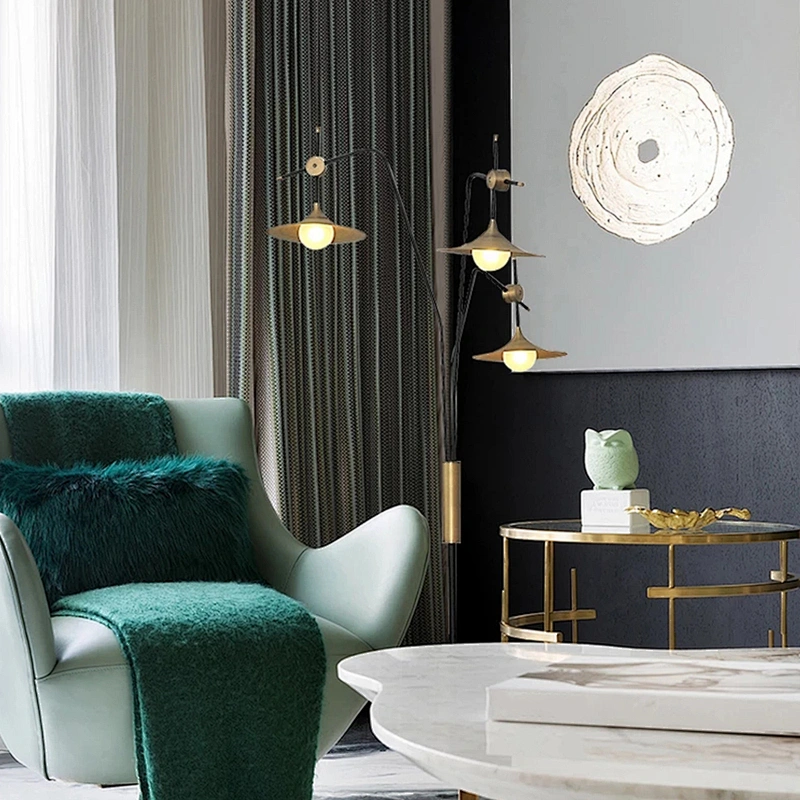 Modern hotel decoration lighting standing tripod floor lamp