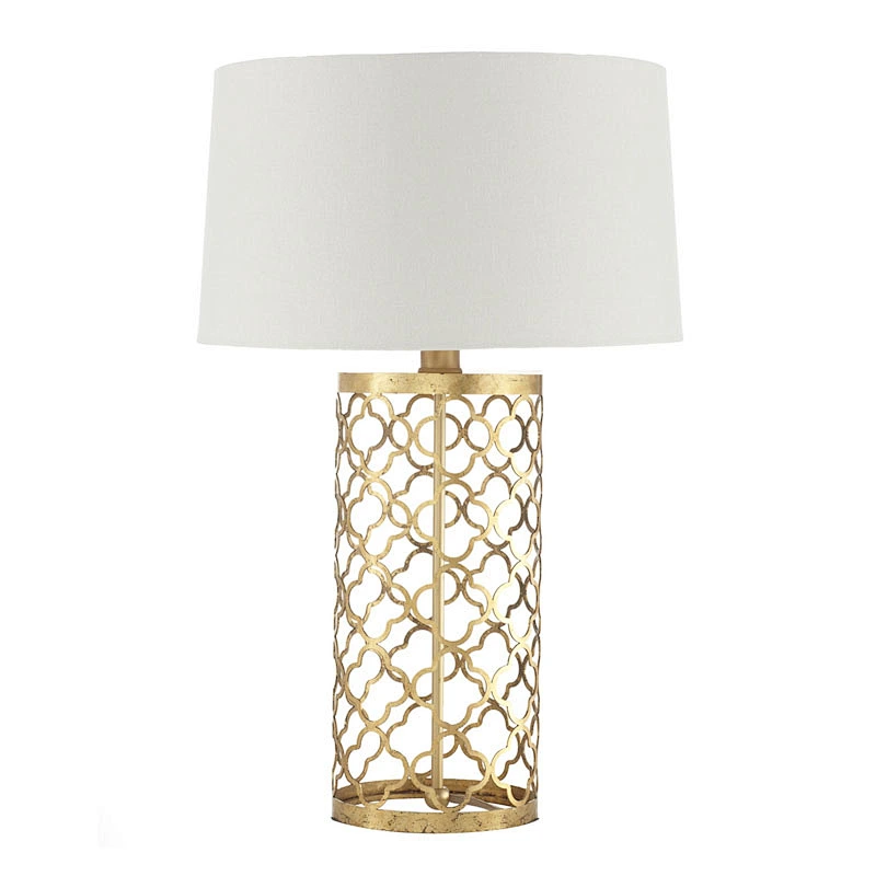 American creative gold wrought iron antique table lamp hotel bedside bedroom living room table lamp