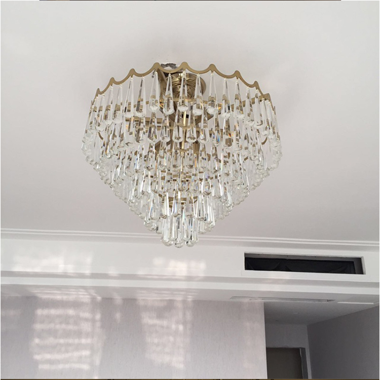modern plating chrome for hotel project crystal pendant lamp