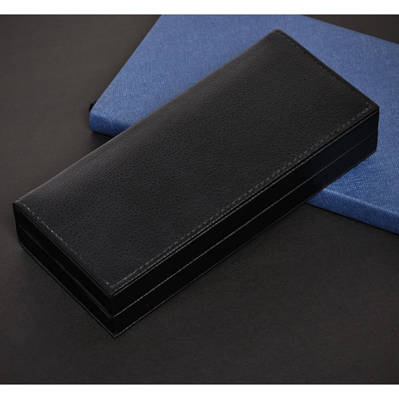 High End Finished  PU Gift Pen Box Black  Luxury Pen Case For Fountain Pen