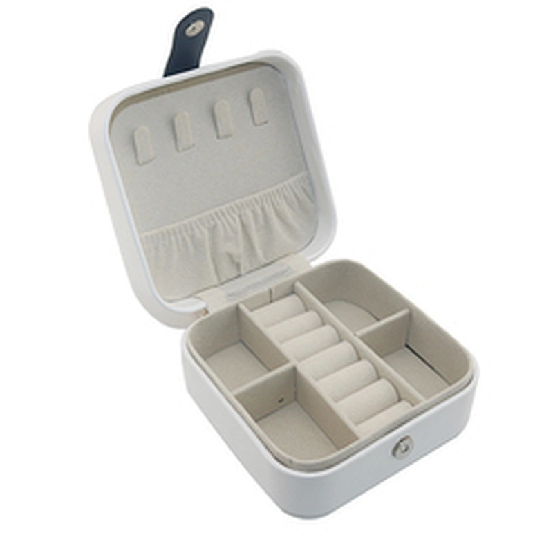 Fast delivery cheap pu leather jewelry box small portable travel jewelry boxes with logo