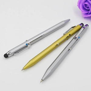 4 Ink Color Metal Pen Capacitive  Pen With Multi-color For Office And School