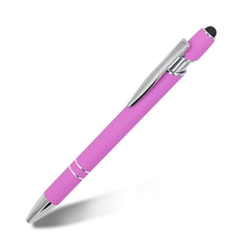 Hot Selling Promotional New Multifunction Metal Ballpoint Pens Stylus Soft Touch Screen Pen 2 In 1 With Custom Logo