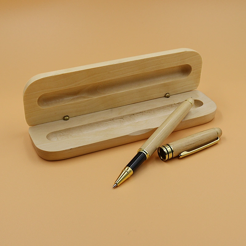 Bamboo Roller  Pen In Matched Color  Box Wooden Pen With Wooden Case