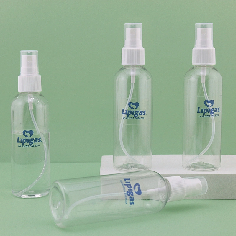 Ready to ship custom logo 100ml transparent plastic body spray bottle sprayer bottle for sanitizing spray  mist spray bottle