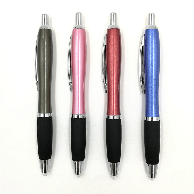 Hot sale cheap stationary accessories pen Click Metal Led Light pen Ballpoint pen