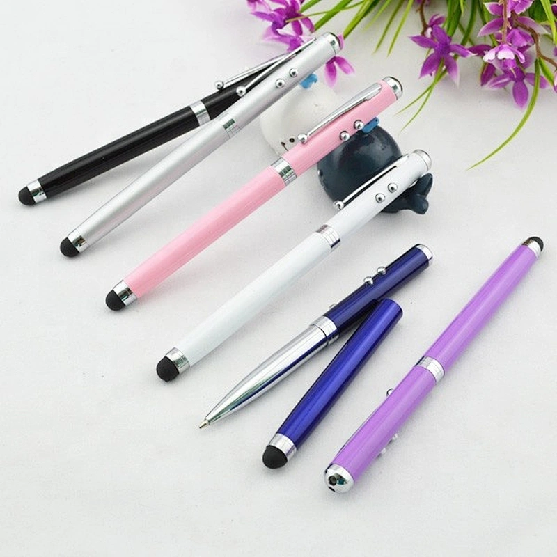 Free Inspection Metal Led Touch Pen With Laser Pointer