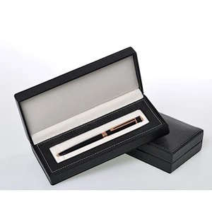 High End Finished  PU Gift Pen Box Black  Luxury Pen Case For Fountain Pen