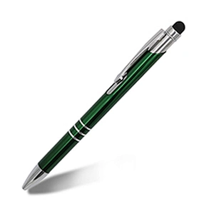 2022 Hot sale high quality Cheap stylus ballpoint pen retractable soft rubber touch aluminum rod pen