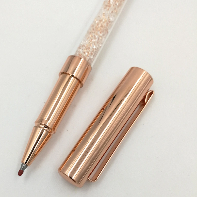 Popular promotional stylish office gift alpen gold clip ballpoint pen glitter crystal ball pen