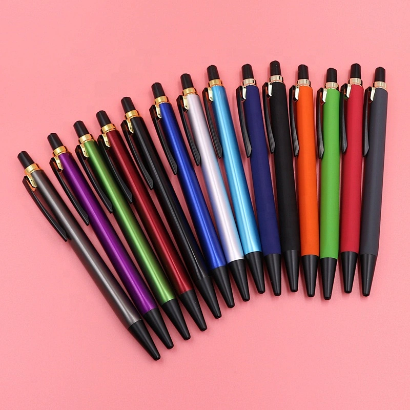 Elegant triangular pen anodising,colors lacquer, soft pen ball pen