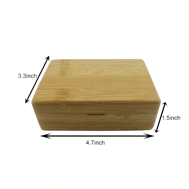 New style bamboo with mirror bracelet ring necklace jewelry box bamboo storage box packaging case for jewelry