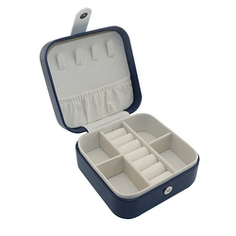 Fast delivery cheap pu leather jewelry box small portable travel jewelry boxes with logo