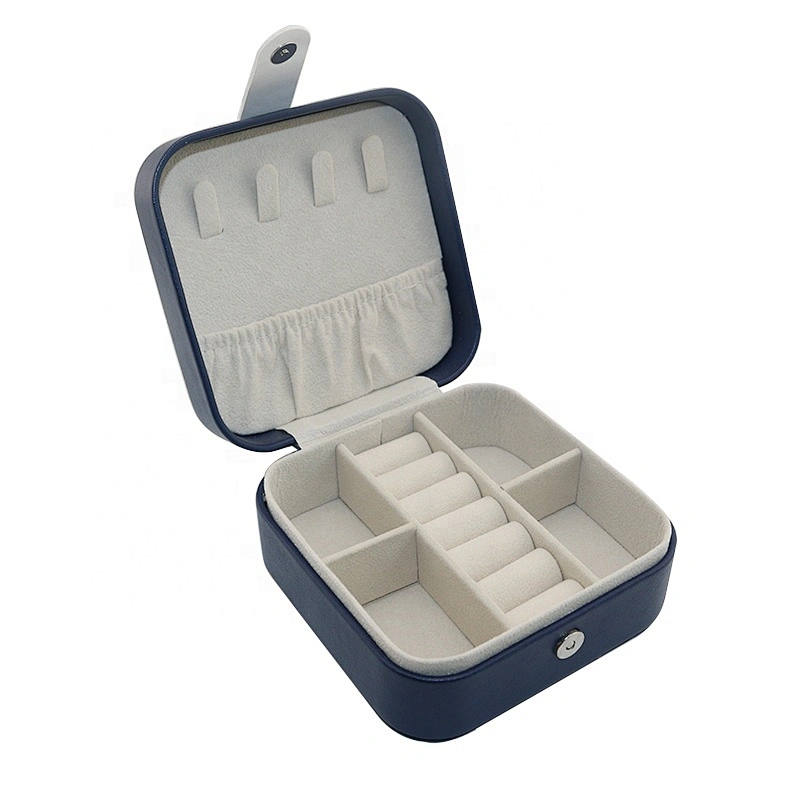 Fast delivery cheap pu leather jewelry box small portable travel jewelry boxes with logo