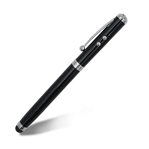 Hot sale high quality blue black ballpoint pen touch pen with light custom pens logo printed