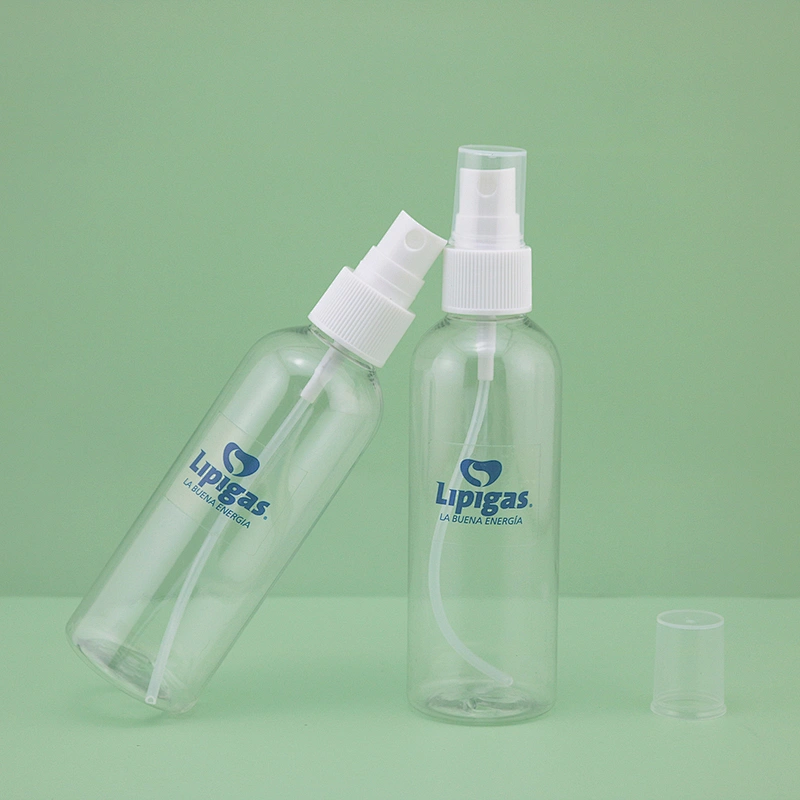 Ready to ship custom logo 100ml transparent plastic body spray bottle sprayer bottle for sanitizing spray  mist spray bottle