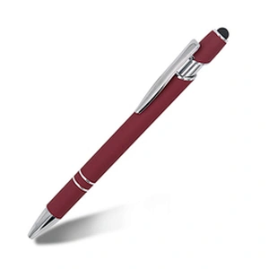 Hot Selling Promotional New Multifunction Metal Ballpoint Pens Stylus Soft Touch Screen Pen 2 In 1 With Custom Logo
