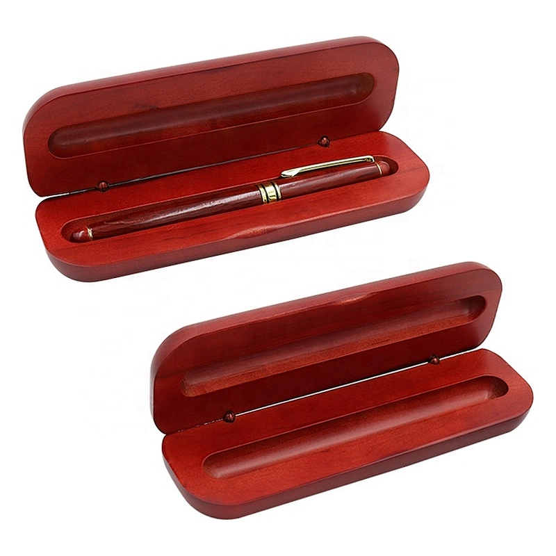 Wholesale  Rosewood Single Groove Wooden Pen Box With Hinge