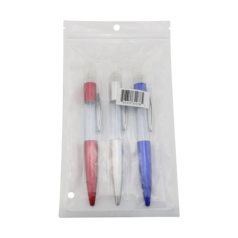 Empty 5ml plastic hand sanitizer spray pen in set alcohol perfume spray bottle spray pen