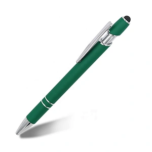 Hot Selling Promotional New Multifunction Metal Ballpoint Pens Stylus Soft Touch Screen Pen 2 In 1 With Custom Logo