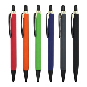 Elegant triangular pen anodising,colors lacquer, soft pen ball pen