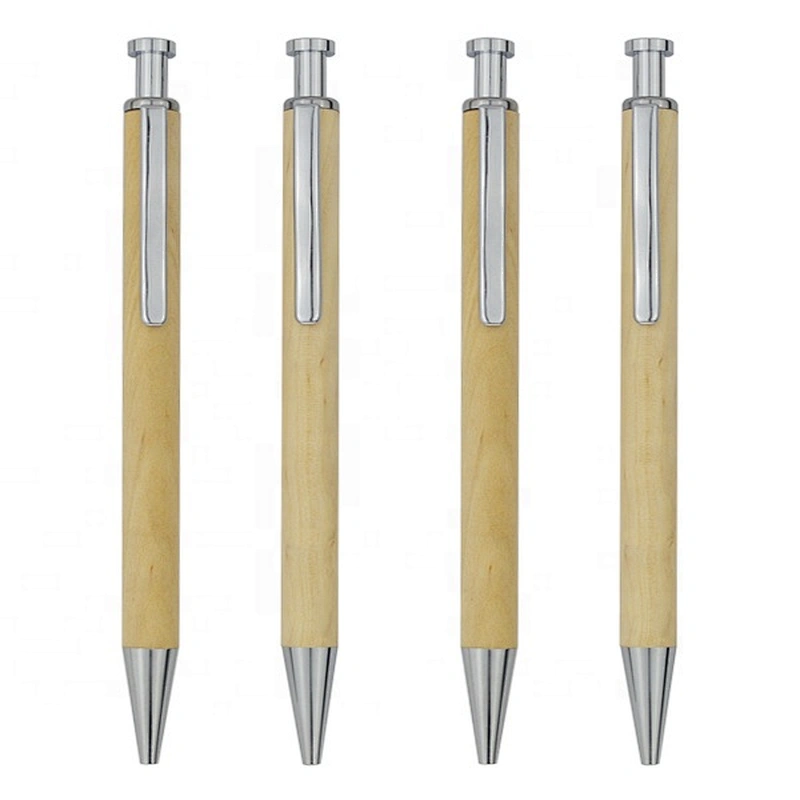Click Action Recyclable Wood Ballpoint Pen