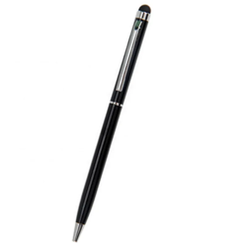 Wholesale slim metal spinning pen with screen touch pointer business thinner ball pen